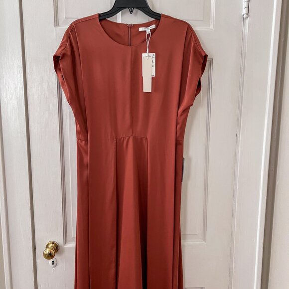 Zoe And Claire Tie Waist Satin Midi Dress - Picture 9 of 15